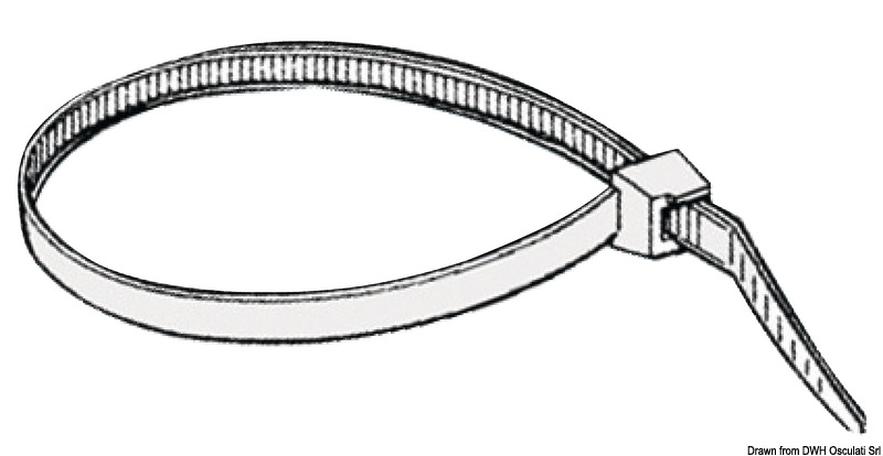 Reusable clamp white nylon 2 cm