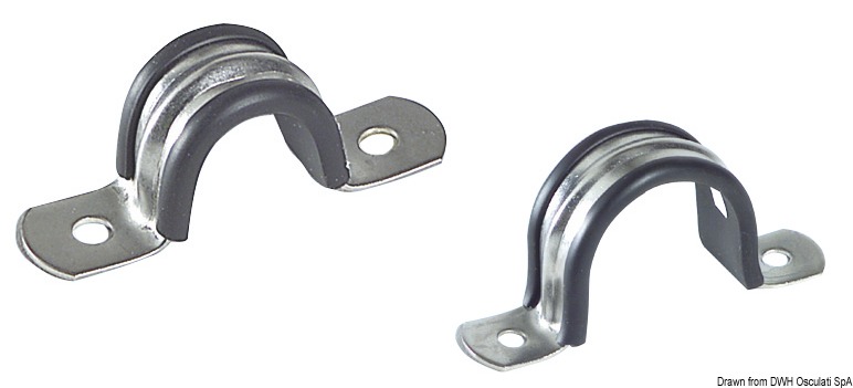U-clip rubber-coated AISI 304 40 mm