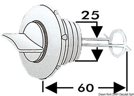 Nylon water drain plug 25 mm
