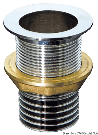 Chromed brass bushing 35 mm