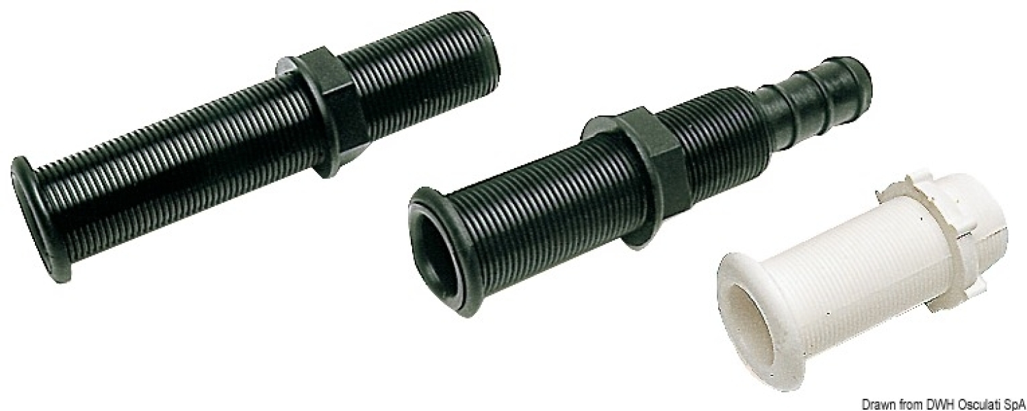 Water drain bushing black Ø22.7mm x 78mm