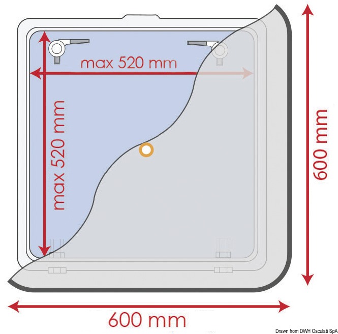 Blind with flyscreen 600 x 600 mm