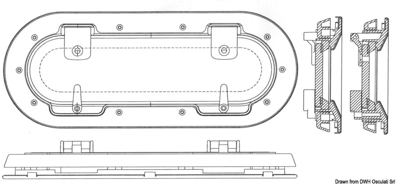 BOMAR Flagship oval hatch 141 x 357 mm