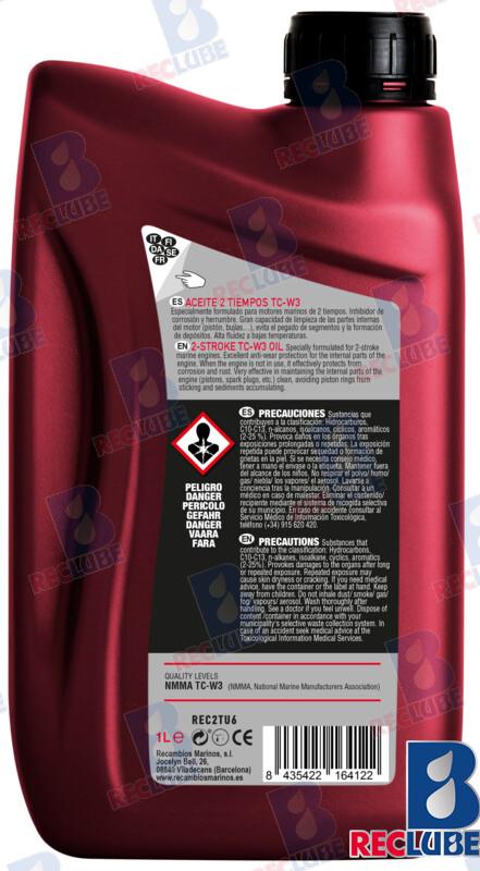 Marine oil 2 stroke 1l NMMA TC-W 3 for MERCURY, TOAHTSU , SELVA,  , YAMAHA