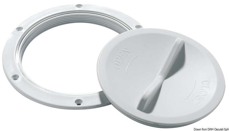 Inspection hatch white easy opening 127 mm