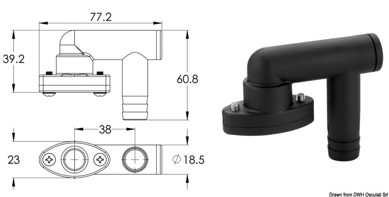 Vent trap Ø 16 mm