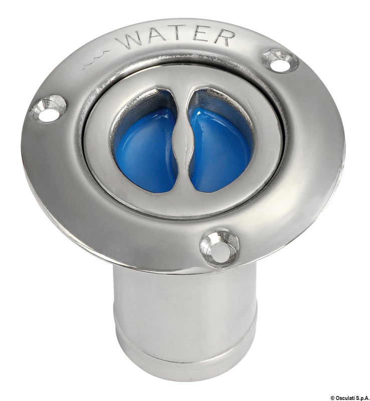 WATER deck plug polished SS straight 80 mm