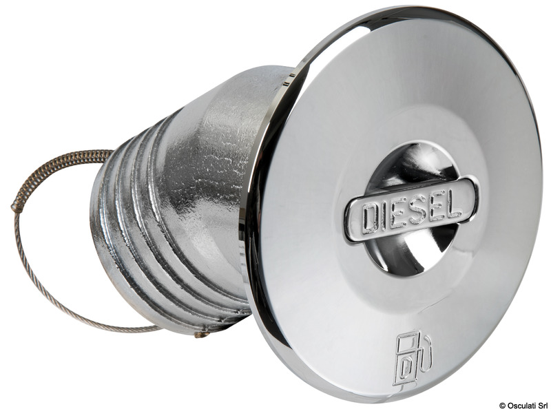 Chromed brass DIESEL 30° angled deck plug 50 mm