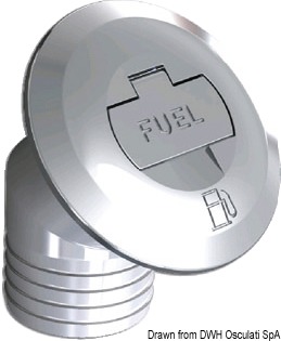 Fuel 30°-tilted deck filler 38 mm