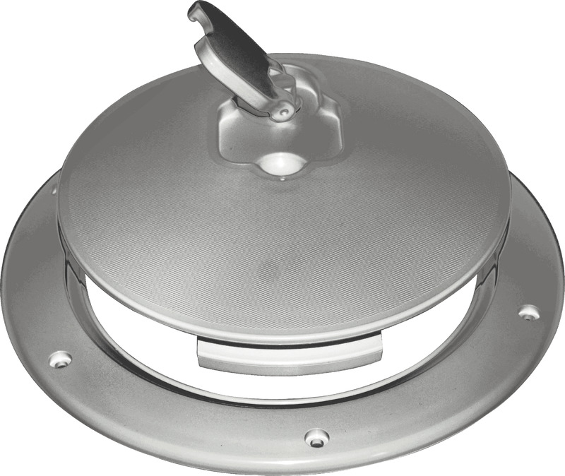 Inspection hatch w/cover grey 265 x 215 mm