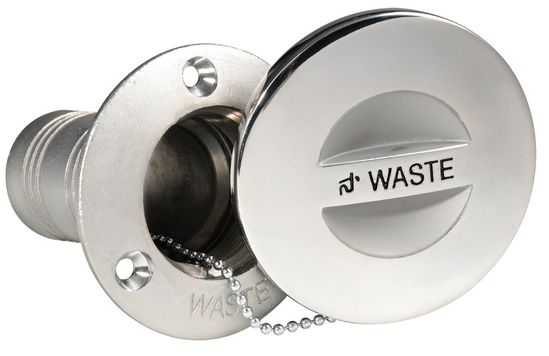 WASTE deck plug polished AISI316 38mm 84.5mm