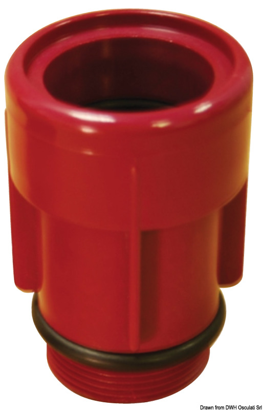 Hose conn. for WASTE deck filler 1 1/4'' ISO8840