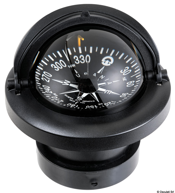 RIVIERA compass 4" w/cover black rose/black body topview