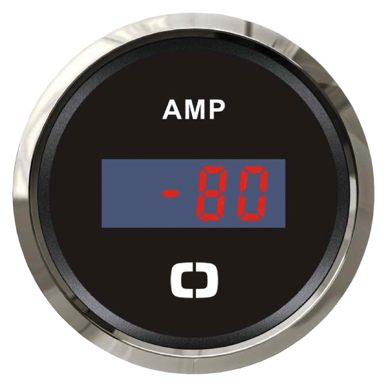 Digital ammeter w/shunt black/glossy