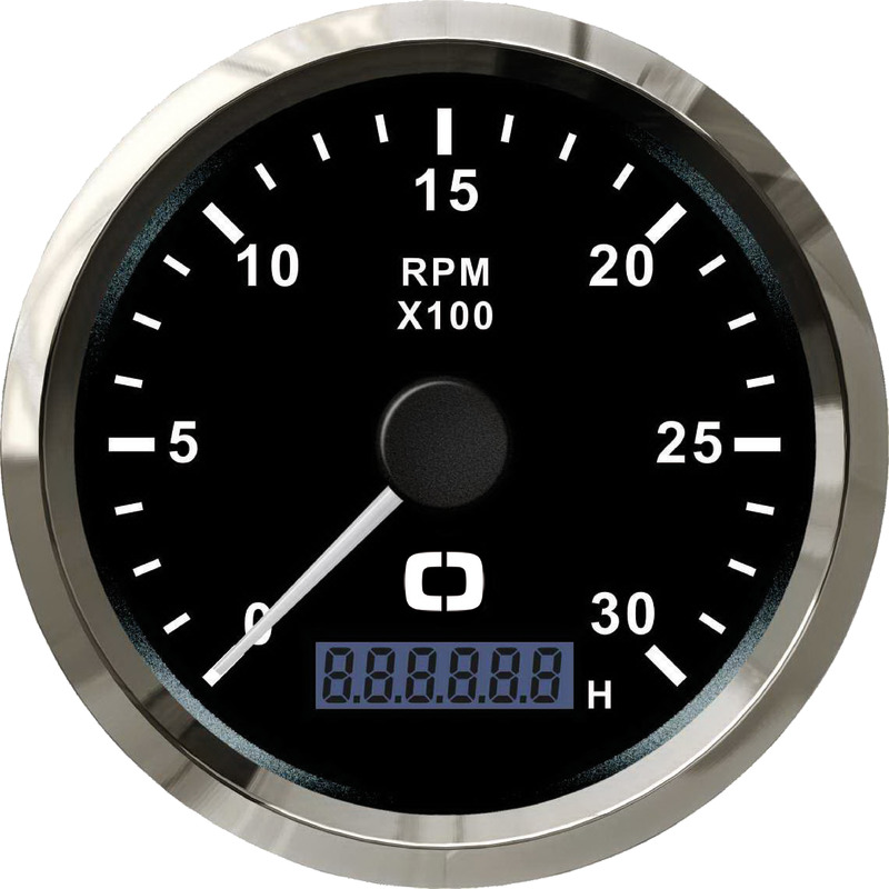 Revolution counter 0-3000 RPM black/glossy