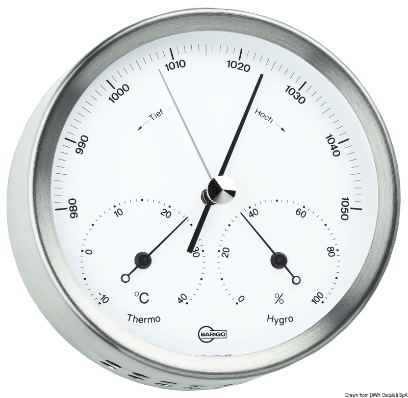 Barigo Steel baro/thermo/hygrometer
