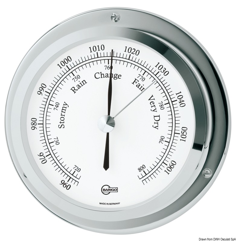 Barigo Star barometer chromed brass