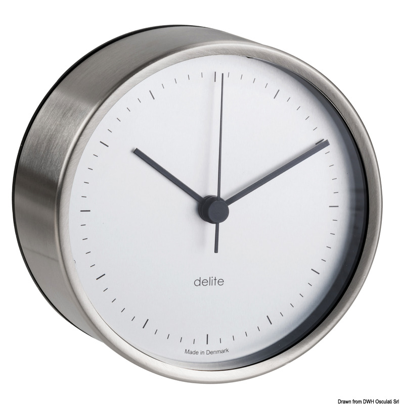 Clausen satin SS clock, wall mounting