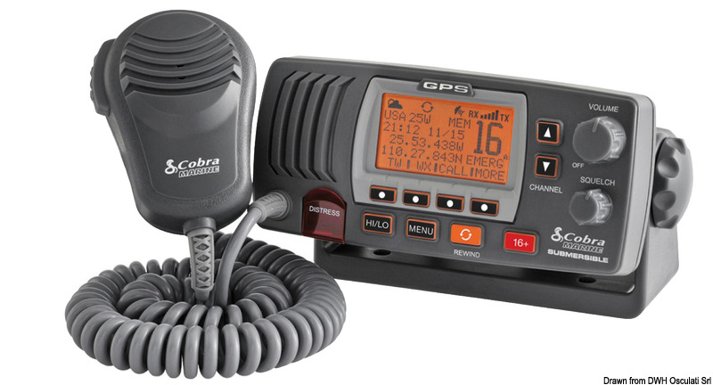 VHF Cobra Marine F77B-GPSE grey