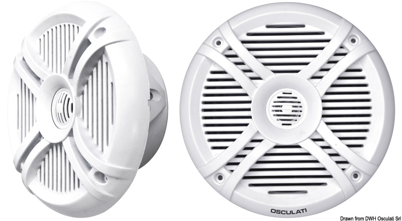 Pairs of 2-way speakers w/RGB programm.LEDs 5.25 white