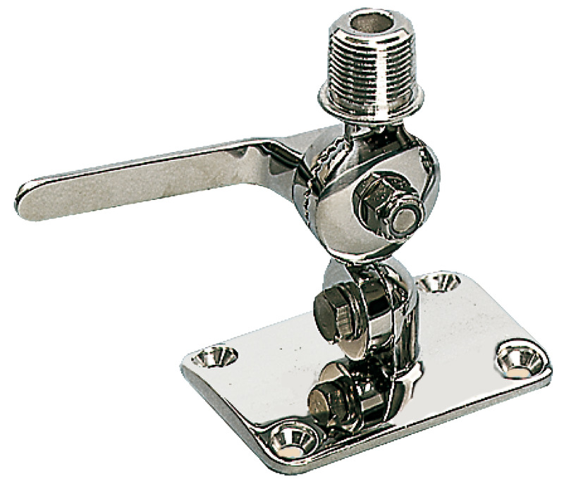 Double swivelling base for antennas AISI 316
