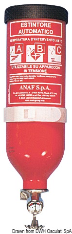 Spray powder extinguisher cylindrical 1 kg