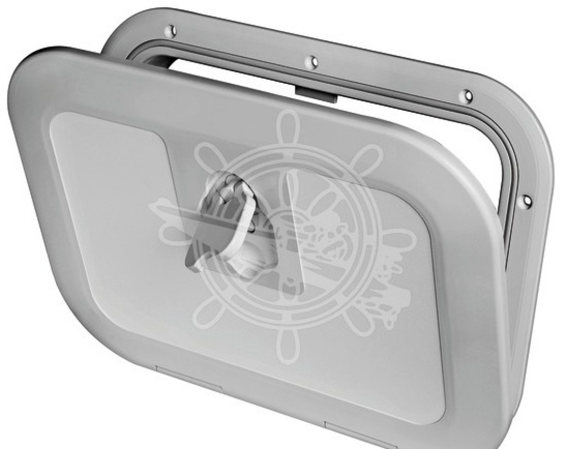 Inspection hatch RAL 7042 380 x 280 mm