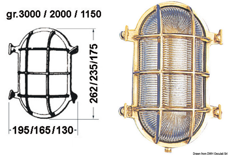 Oval turtle lamp 130x175 mm