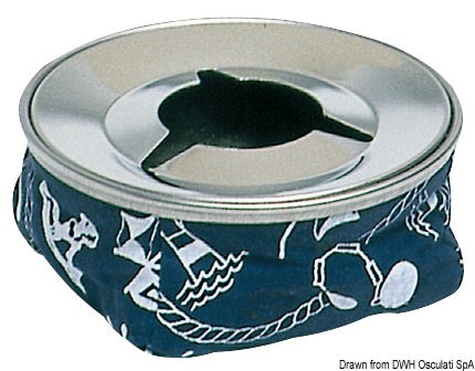 SS ashtray red