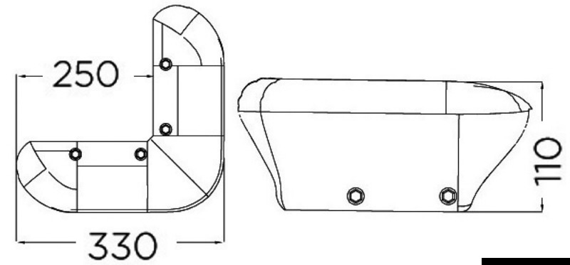 Marina and pile fender 330 mm blue