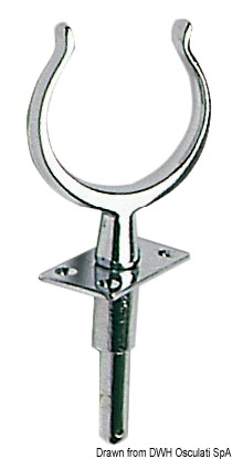 Chromed brass rowlock 14 x 68 mm