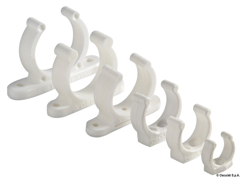 Heavy duty plastic clip white 40 mm