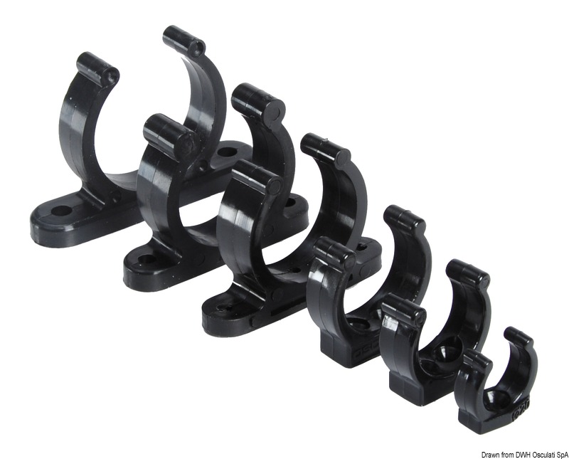 Heavy duty plastic clip black 20 mm