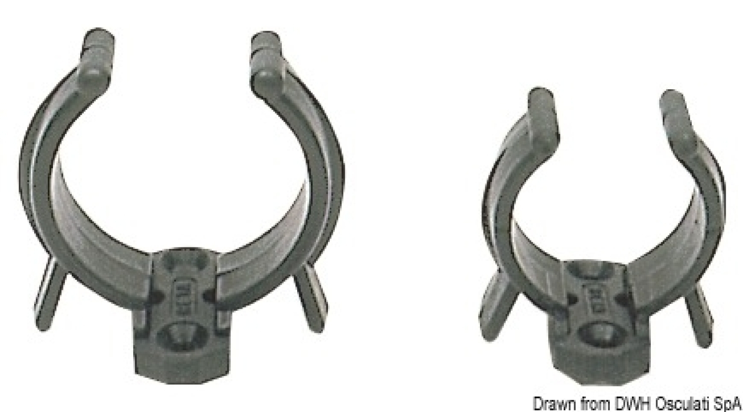 Nylon spring clip 27/35mm - black
