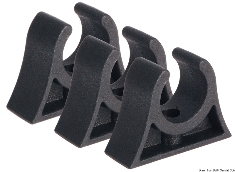 Tube clip white 25/26 mm