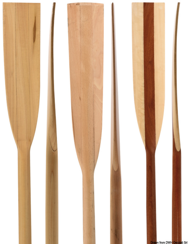 Mahogany oar 2.2 m x 38 mm