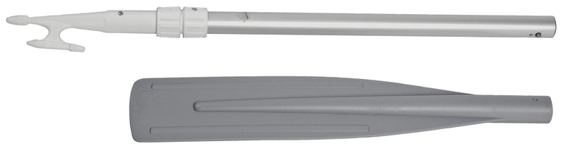 Demountable telescopic oar w/boat hook
