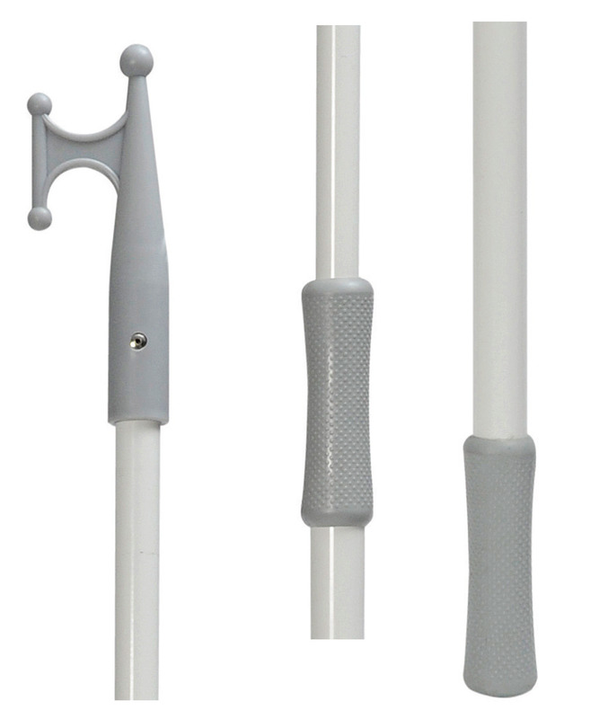 Telescopic boat hook white