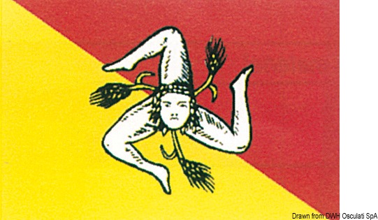 Flag Sicily 20 x 30 cm