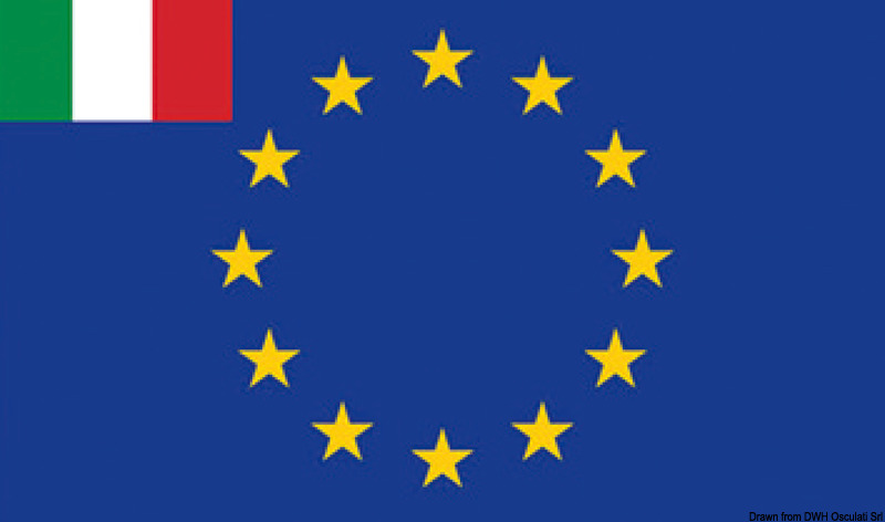 Flag EU+small Italy flag 20 x 30 cm