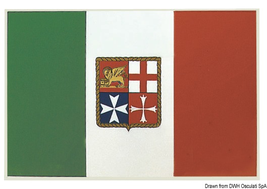 Adhesive Italy flag 15 x 22 cm