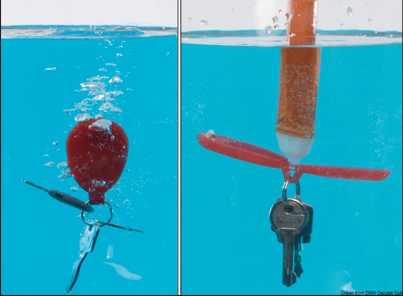 Self-inflating keyring