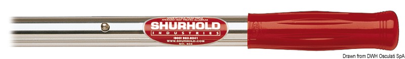 Telescopic aluminium handle 109/183 cm
