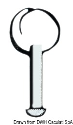 SS clevis pin without ring 5mm x 15mm
