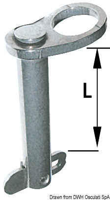 Drop nose pin AISI 316 100 mm Ø 10 mm B