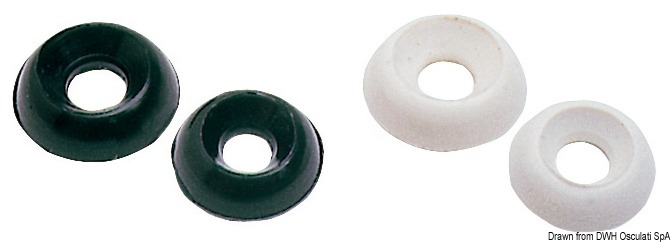 Nylon under-screw washer white 5 mm