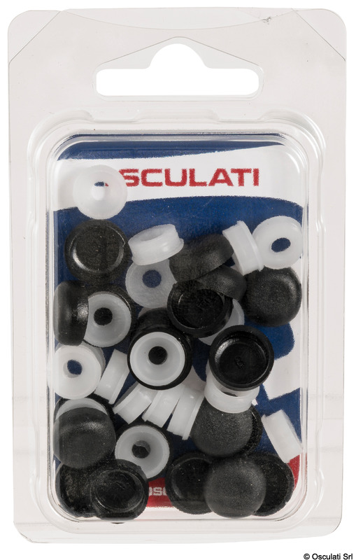 Washer w/ snap-on cap black 3.5/4.2 mm