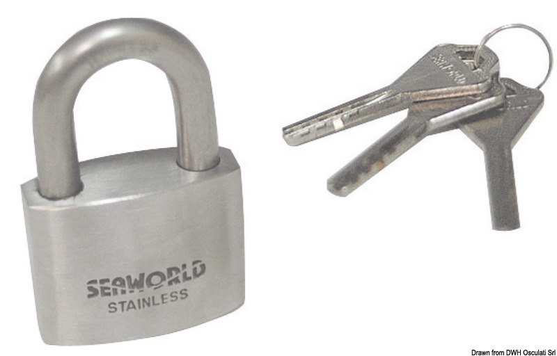 Heavy duty AISI316 padlock arc 30 mm