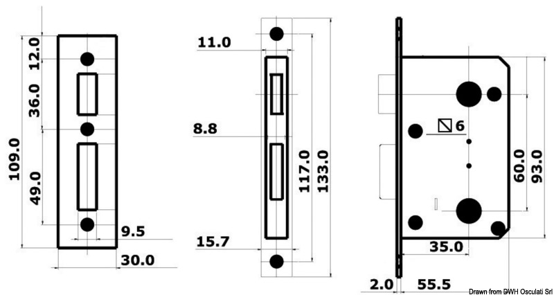 Lock external right internal left