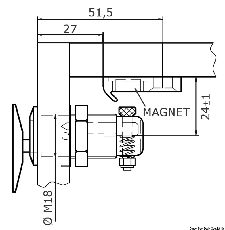 Flush Lock oval Typ A Magnetic